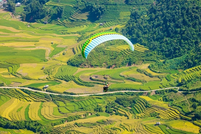 Northwest Vietnam with rice terraces